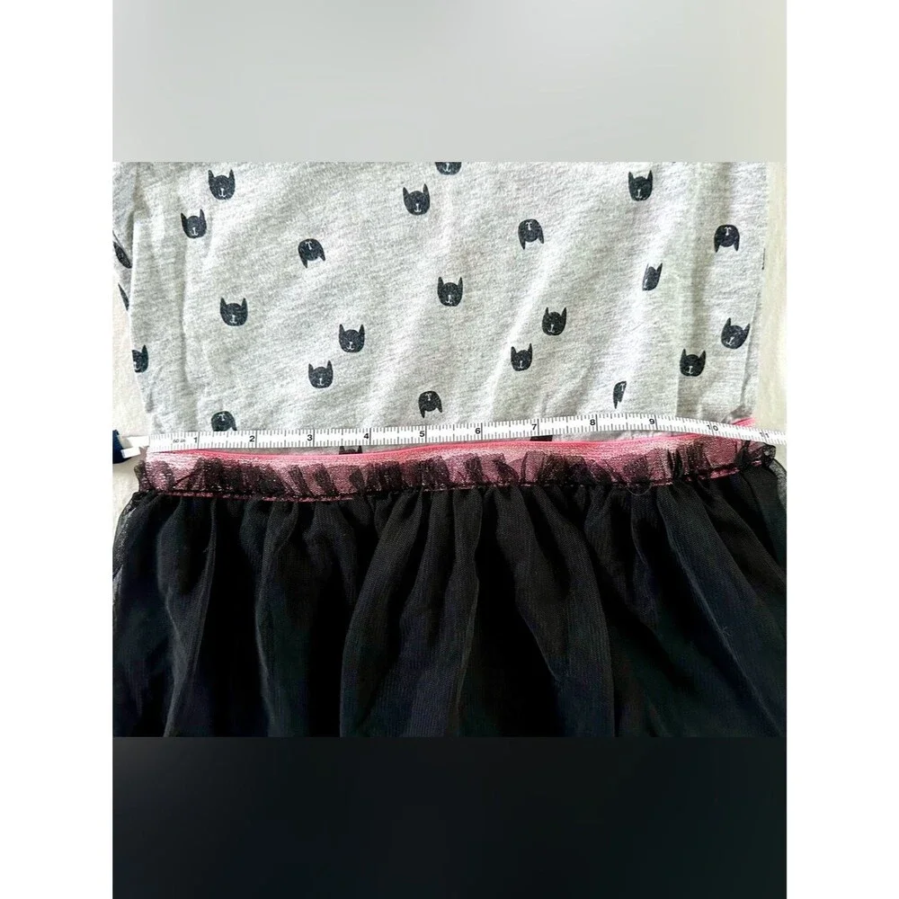 Circo Girls Cat & Bat 3/4 Sleeve Tutu Dresses Lot of 2 Pink & Black Size 5T